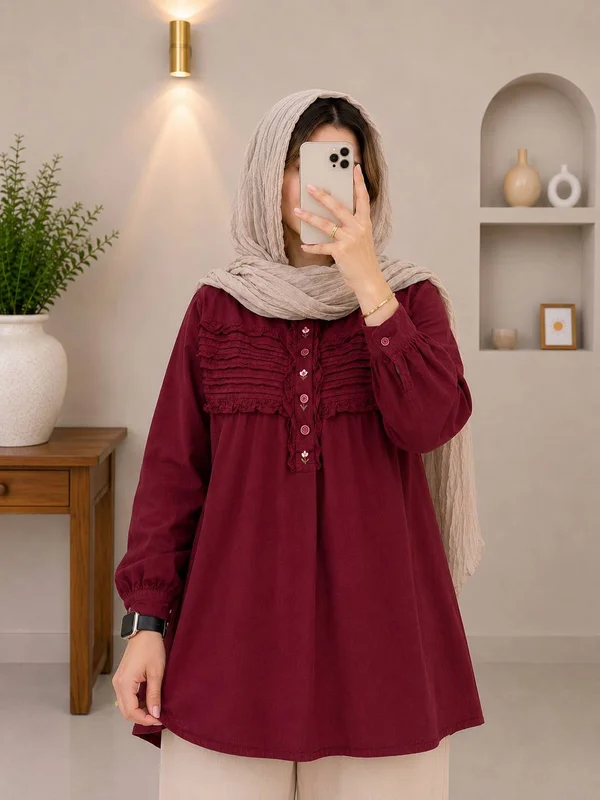 تونیک مانتویی الیاف رنگبندی فری تا 46 ارسال رایگان 21654